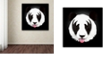 Trademark Global Robert Farkas 'Kiss Of A Panda' Canvas Art, 18" x 18"